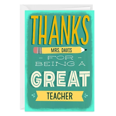 Thanks for Being Great Custom Thank You Card for only USD 4.99 | Hallmark