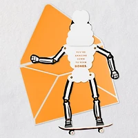 Poseable Skeleton on Skateboard Paper Craft Halloween Card for only USD 5.99 | Hallmark