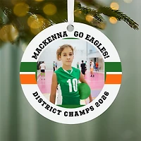 Volleyball Round Metal Personalized Ornament, Custom Photo and Text for only USD 17.99 | Hallmark