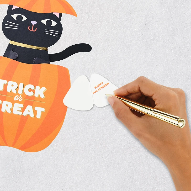 Black Cat in Pumpkin Paper Craft Halloween Card for only USD 5.99 | Hallmark