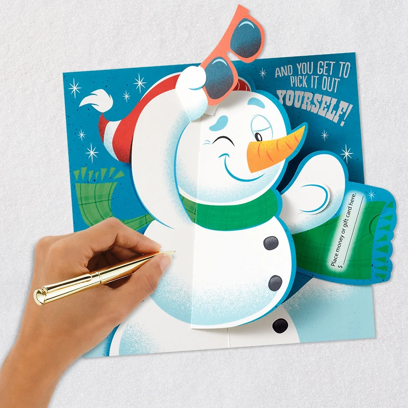 Something Cool Snowman Funny Pop-Up Money Holder Christmas Card for only USD 5.99 | Hallmark