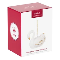 Grandbaby's First Christmas Swan 2025 Porcelain Ornament for only USD 30.99 | Hallmark