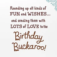 Round Up Some Fun First Birthday Card for Grandson With Decal for only USD 4.59 | Hallmark