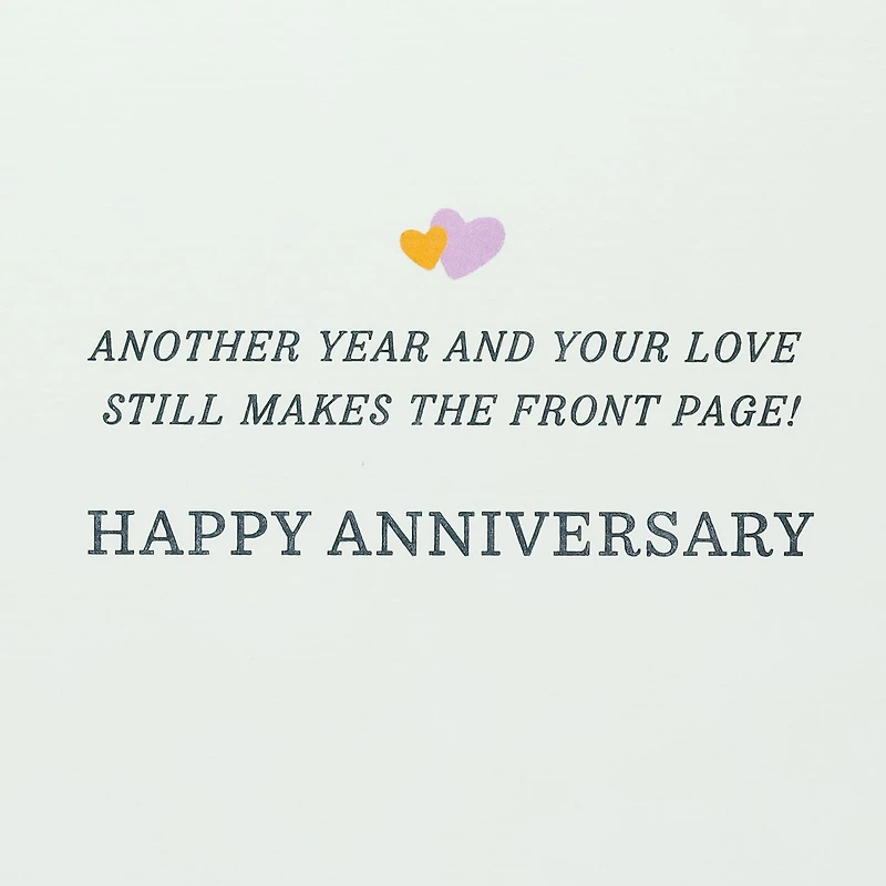 Your Love Still Makes the Front Page Anniversary Card for Couple for only USD 5.99 | Hallmark