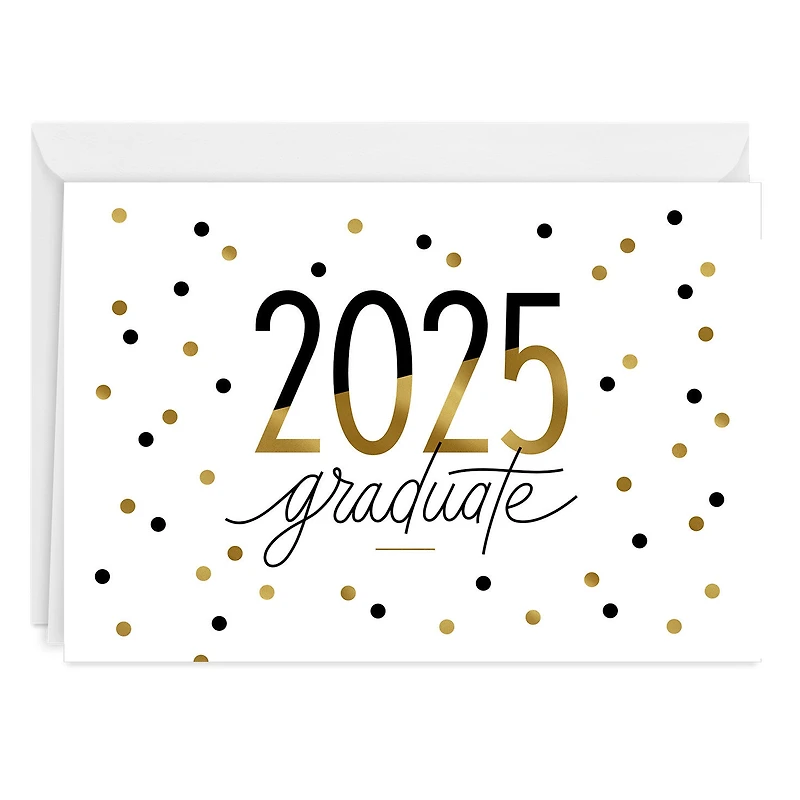 Black and Gold 2025 Graduate Custom Graduation Card for only USD 4.99 | Hallmark