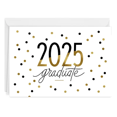 Black and Gold 2025 Graduate Custom Graduation Card for only USD 4.99 | Hallmark