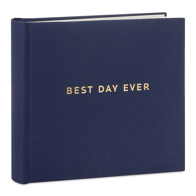 Best Day Ever Gold on Navy Linen Photo Album for only USD 28.99 | Hallmark