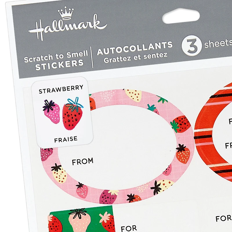 Strawberry-Scented Colorful Gift Tags and Stickers, 3 sheets for only USD 3.99 | Hallmark