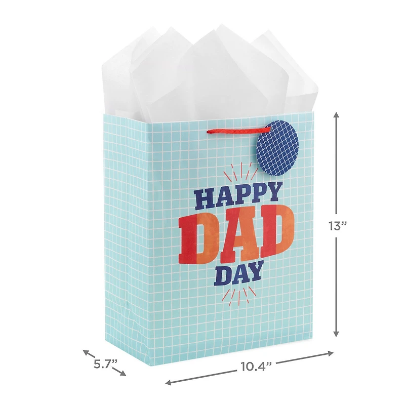 13" Happy Dad Day Large Father's Day Gift Bag With Tissue Paper for only USD 5.99 | Hallmark