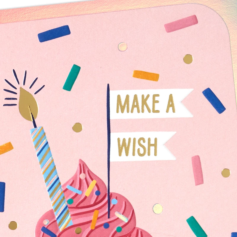 Make a Wish Cupcake and Candle Birthday Card for Kids for only USD 4.99 | Hallmark