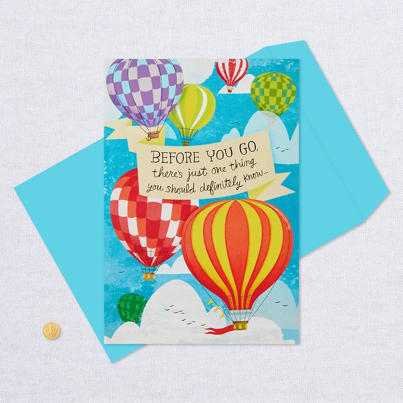 16" Hot Air Balloons Pop-Up Jumbo Goodbye Card for only USD 14.99 | Hallmark