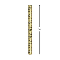Illustrated Garlands on Gold Metallic Christmas Wrapping Paper Roll, 22.5 sq. ft. for only USD 4.99 | Hallmark