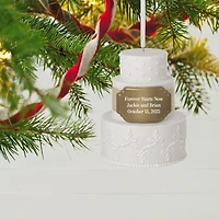 Wedding Cake Ceramic Personalized Ornament, Custom Text for only USD 37.99 | Hallmark
