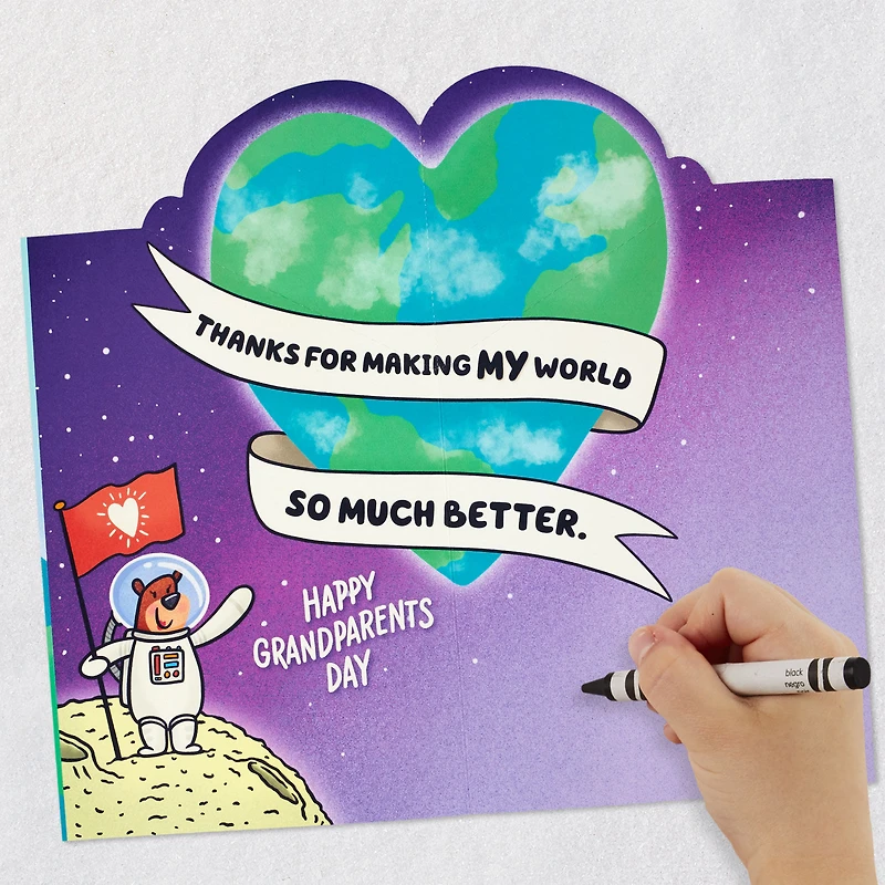 You Make the World Heart-Shaped Pop-Up Grandparents Day Card for Nana for only USD 3.99 | Hallmark