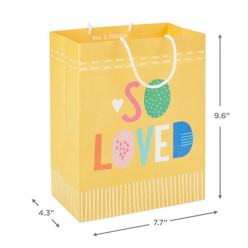 9.6" Pastel Lettering on Yellow Medium Gift Bag for only USD 3.49 | Hallmark
