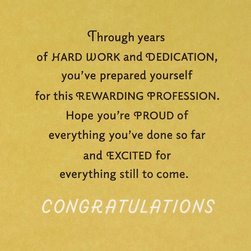 You'll Make a Great Medical Professional Customizable Graduation Card With Title Stickers for only USD 4.99 | Hallmark