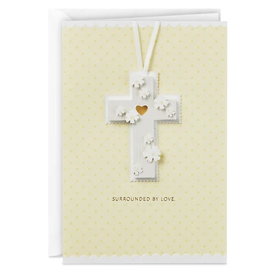 Surrounded by Love Baptism Card for Baby With Hangable Cross for only USD 7.59 | Hallmark