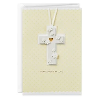 Surrounded by Love Baptism Card for Baby With Hangable Cross for only USD 7.59 | Hallmark