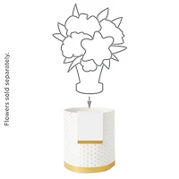Build-a-Bouquet Gold Polka Dots Pop-Up Paper Vase With Mini Card for only USD 4.99 | Hallmark