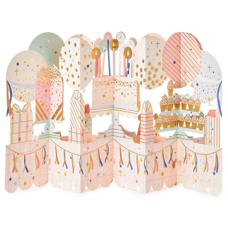 Jumbo Pile on the Fun Cake and Balloons 3D Pop-Up Birthday Card for only USD 12.99 | Hallmark