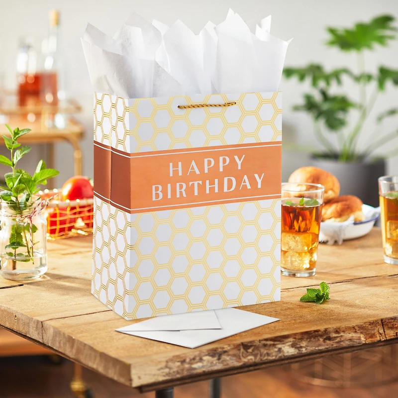 13" Happy Birthday Hexagons Large Gift Bag for only USD 4.99 | Hallmark