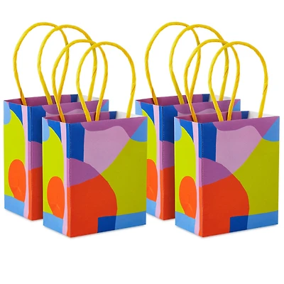4" Abstract Neon Shapes Mini Treat Bags With Handles, Pack of 4 for only USD 4.99 | Hallmark