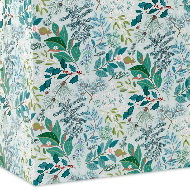 15" Winter Botanicals on Light Sage Extra-Deep Holiday Gift Bag for only USD 5.99 | Hallmark