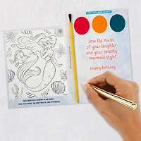 Disney The Little Mermaid Ariel Splashy Fun Birthday Card for Niece With Paint-With-Water Activity for only USD 5.99 | Hallmark