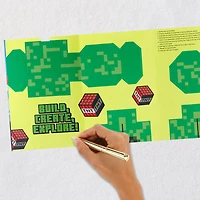 Minecraft Have a Blast Birthday Card for Kids With Build-Your-Own Creeper for only USD 5.59 | Hallmark