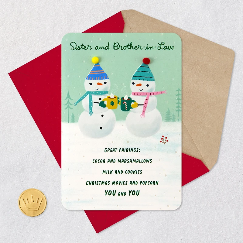 You're a Great Pairing Christmas Card for Sister and Brother-in-Law for only USD 5.99 | Hallmark