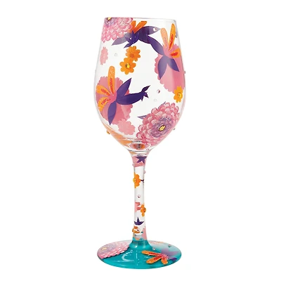 Lolita Funky Florals Handpainted Wine Glass, 15 oz. for only USD 32.99 | Hallmark