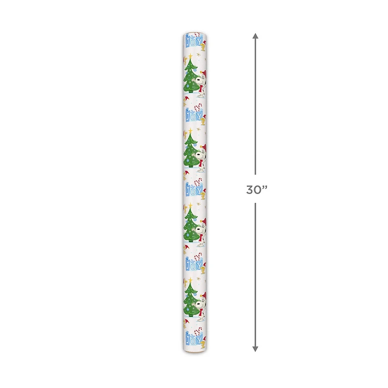 Peanuts® Santa Snoopy and Woodstock on White Christmas Wrapping Paper Roll, 25 sq. ft. for only USD 4.99 | Hallmark