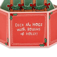Deck the Hogs Funny 3D Pop-Up Christmas Card for only USD 7.99 | Hallmark