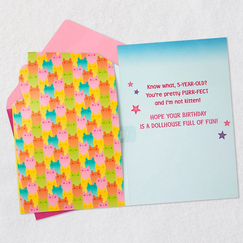 Gabby's Dollhouse You're Pretty Purr-Fect Musical 5th Birthday Card for only USD 5.99 | Hallmark