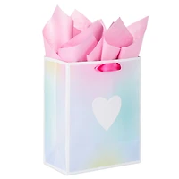 9.6" Iridescent Heart Medium Valentine's Day Gift Bag With Tissue Paper for only USD 6.99 | Hallmark