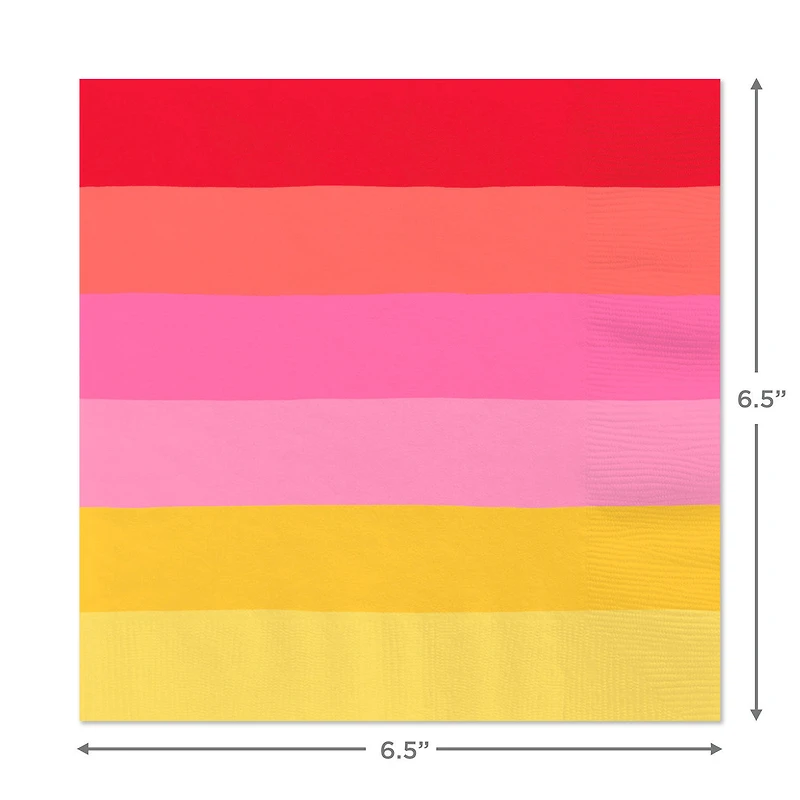 Warm Ombré Stripe Dinner Napkins, Set of 16 for only USD 4.99 | Hallmark
