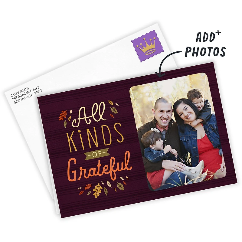 Personalized All Kinds of Grateful Photo Card for only USD 4.99 | Hallmark