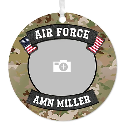 Air Force Metal Personalized Ornament, Custom Photo and Text for only USD 17.99 | Hallmark