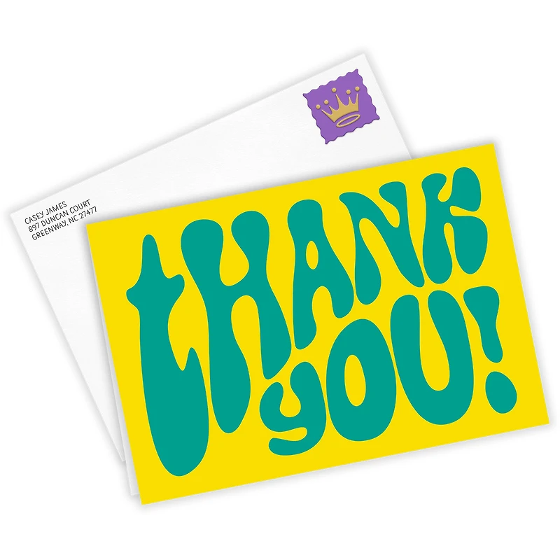 Bold Retro Lettering Custom Thank You Card for only USD 4.99 | Hallmark