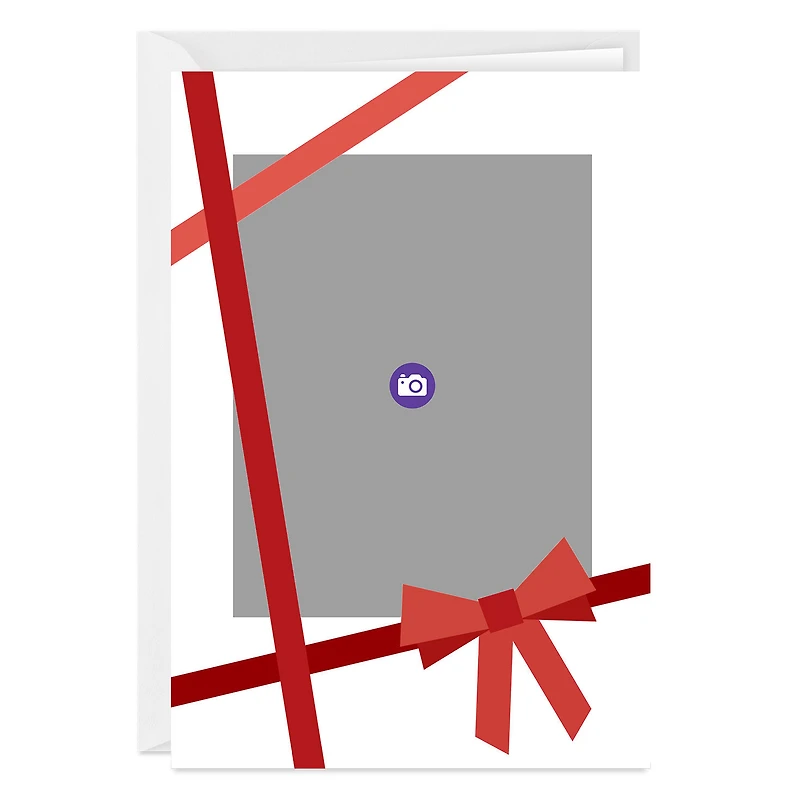 Modern Red Bow Custom Holiday Card for only USD 4.99 | Hallmark