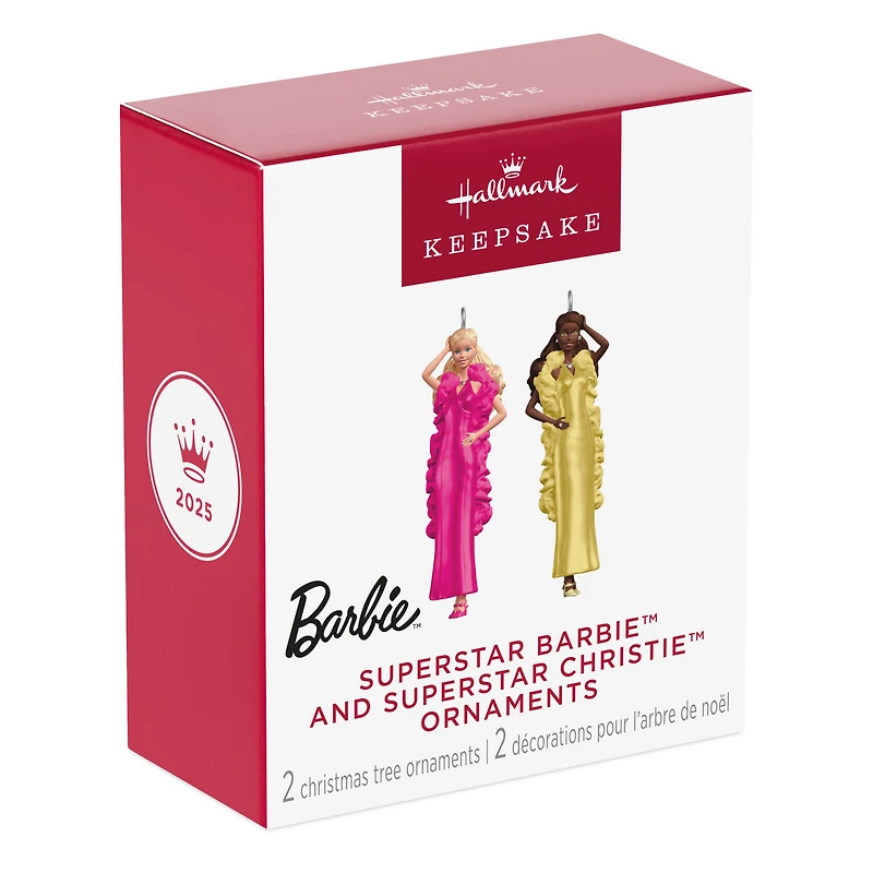 Mini Superstar Barbie™ and Superstar Christie™ Ornaments, Set of 2 for only USD 24.99 | Hallmark