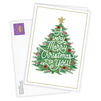 Merry Classic Tree Custom Christmas Card for only USD 4.99 | Hallmark