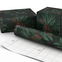 Pine-Scented Holiday Boughs on Black Christmas Wrapping Paper Roll, 20 sq. ft. for only USD 5.99 | Hallmark