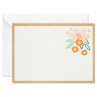 Ivory Floral Flat Note Cards in Caddy, Box of 40 for only USD 10.99 | Hallmark