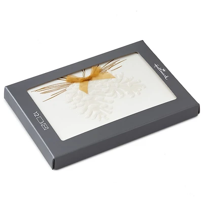 Embossed White Pinecones Boxed Christmas Cards, Pack of 12 for only USD 20.49 | Hallmark