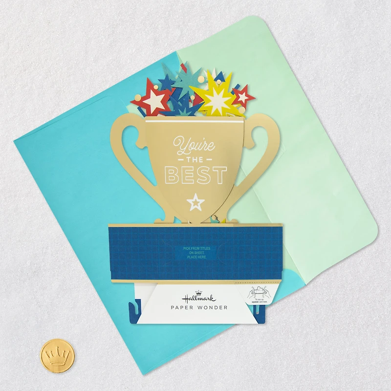 You're the Best Trophy Customizable 3D Pop-Up Card for only USD 9.99 | Hallmark