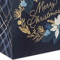 15.5" Merry Christmas Wreath on Navy Extra-Large Gift Bag for only USD 5.49 | Hallmark