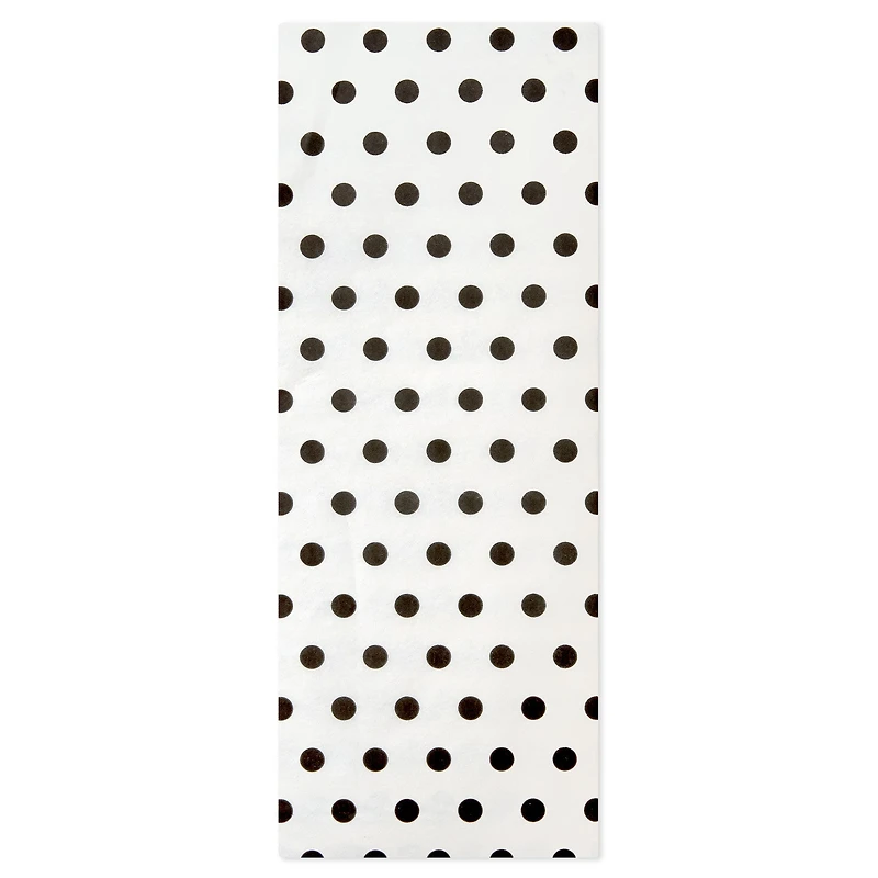 Black Polka Dots on Ivory Tissue Paper, 6 sheets for only USD 1.99 | Hallmark