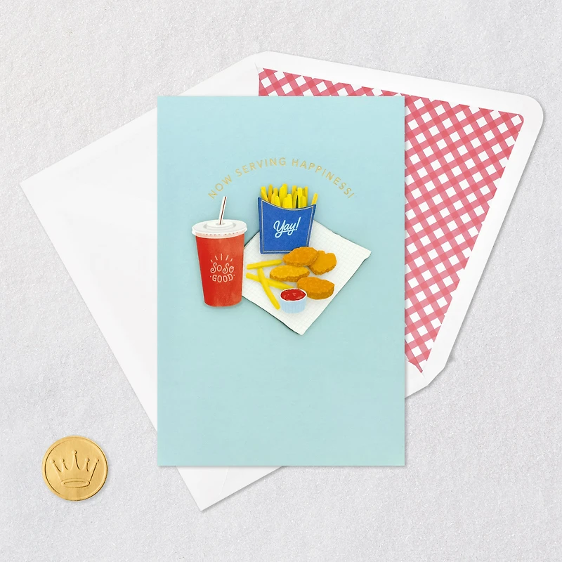 Now Serving Happiness Birthday Card for Kids for only USD 7.59 | Hallmark
