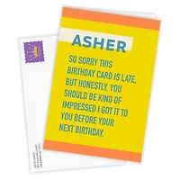 Impressed Funny Custom Belated Birthday Card for only USD 4.99 | Hallmark